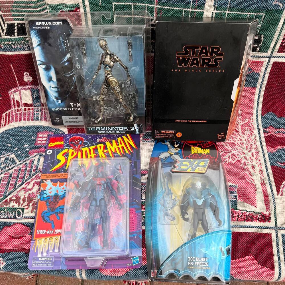 Toy Lot: Spider-Man 2099, Mandalorian Black Series, T-X Terminator, Mr Freeze
